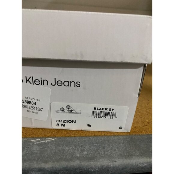 Calvin Klein Mens Zion Open Toe Casual Slip On Sandals Black Size 8M NIB - Picture 3 of 3